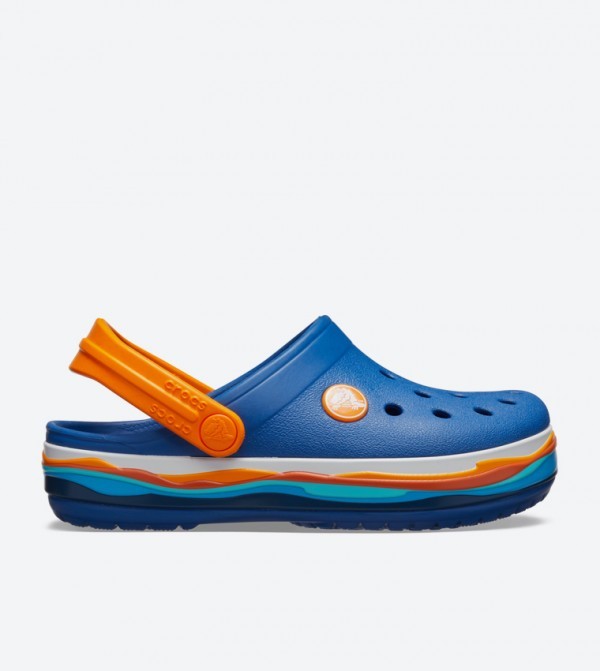 Slapi Crocs (Kids' Wavy Band™ Clog) - Blue Jean