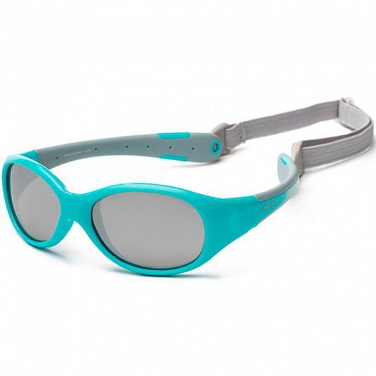Ochelari de soare pentru copii - Koolsun Flex - Aqua grey - 3-6 ani