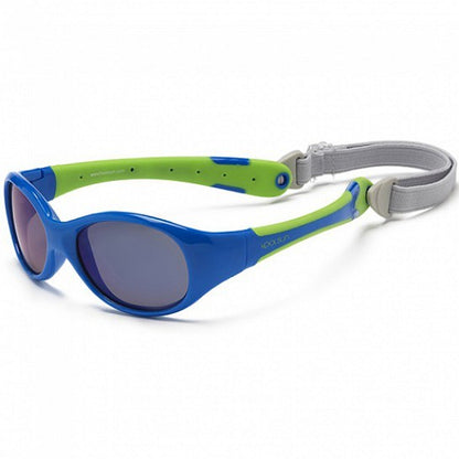 Ochelari de soare pentru copii - Koolsun Flex - Blue Lime- 3-6 ani