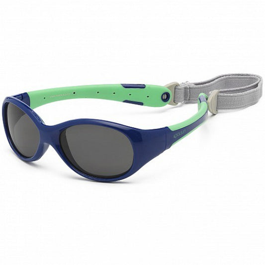Ochelari de soare pentru copii - Koolsun Flex - Navy Green - 3-6 ani