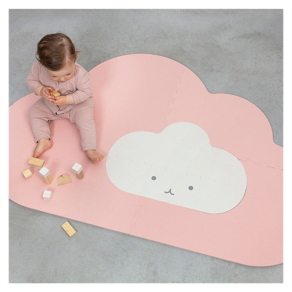 Saltea de joaca din spuma, Norisorul roz, 145 cm - Quut