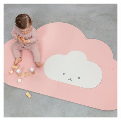 Saltea de joaca din spuma, Norisorul roz, 145 cm - Quut