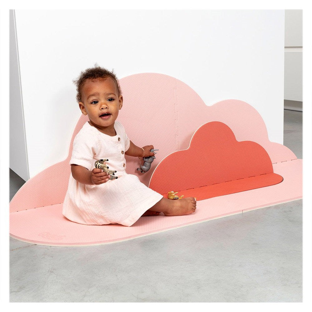 Saltea de joaca din spuma, Norisorul roz, 145 cm - Quut