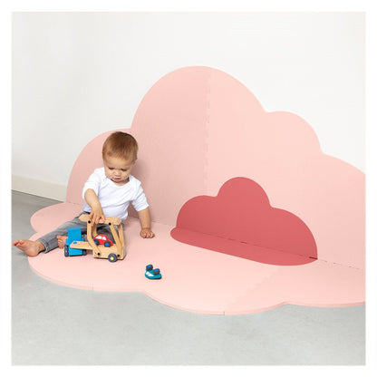 Saltea de joaca din spuma, Norisorul roz, 175 cm, Quut