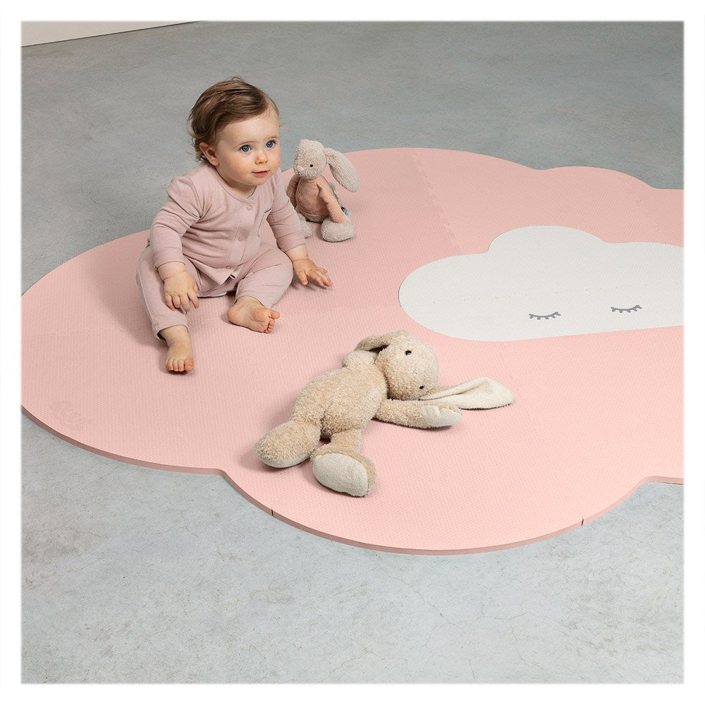 Saltea de joaca din spuma, Norisorul roz, 175 cm, Quut