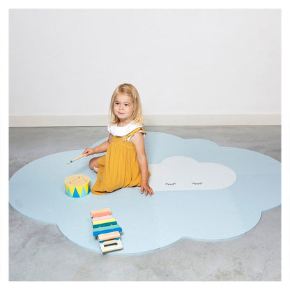 Saltea de joaca din spuma, Norisorul albastru, 175 cm, Quut