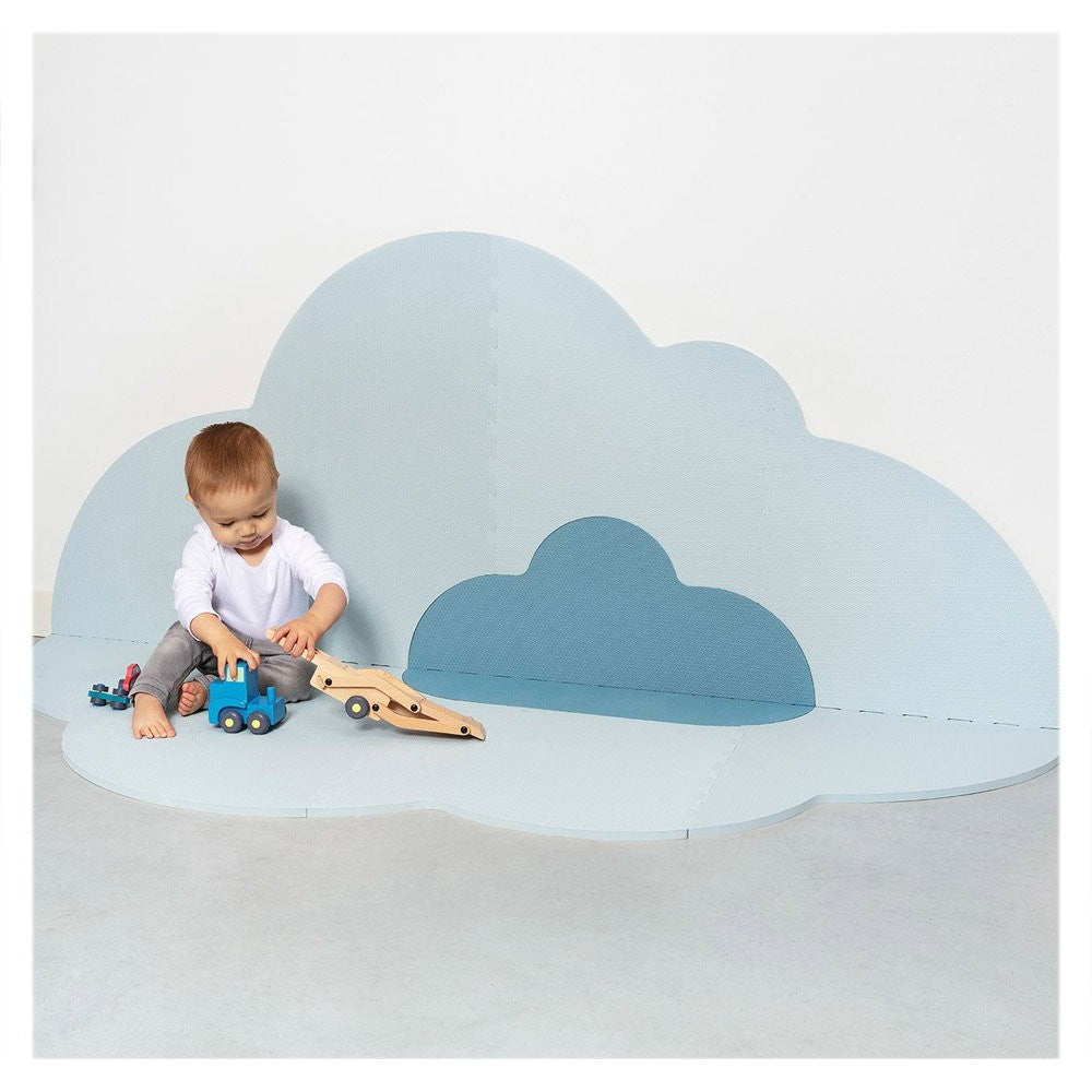 Saltea de joaca din spuma, Norisorul albastru, 175 cm, Quut