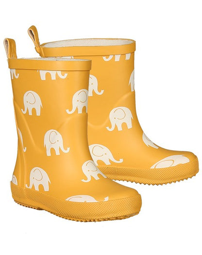 Cizme de ploaie CeLaVi -  Elephants Print - Mineral Yellow