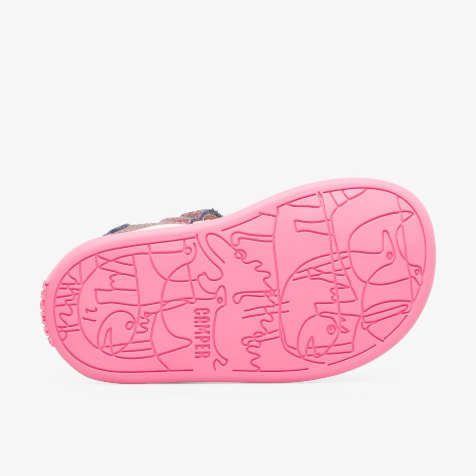 Sandale Bicho Pink cu textura - Camper