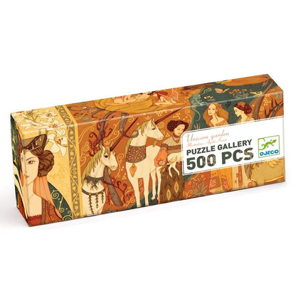 Puzzle galerie 500 piese Grădina cu unicorni, Djeco