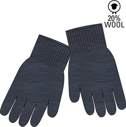 Manusi tricotate cu lana Magic Gloves Mikk-line - Blue Nights