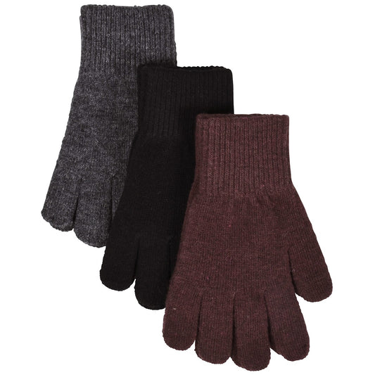Manusi tricotate cu lana Magic Gloves Mikk-line - set de 3 perechi Andorra/Antrazite/Black