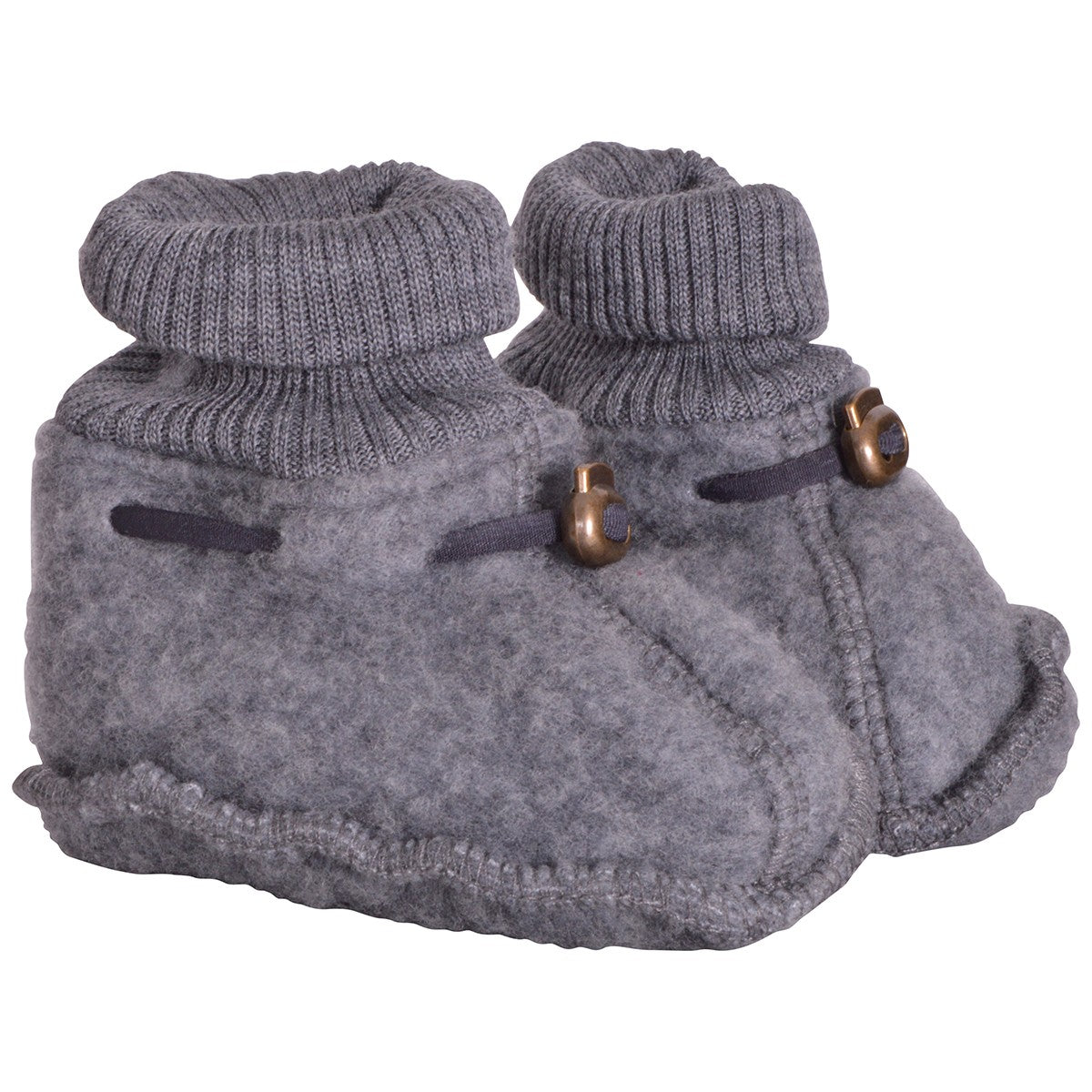 Botosei Mikk-line din fleece lână merinos - Melange Grey