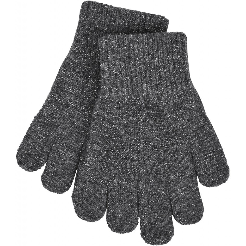 Manusi tricotate cu lana si lurex Magic Gloves Mikk-line - Antrazite
