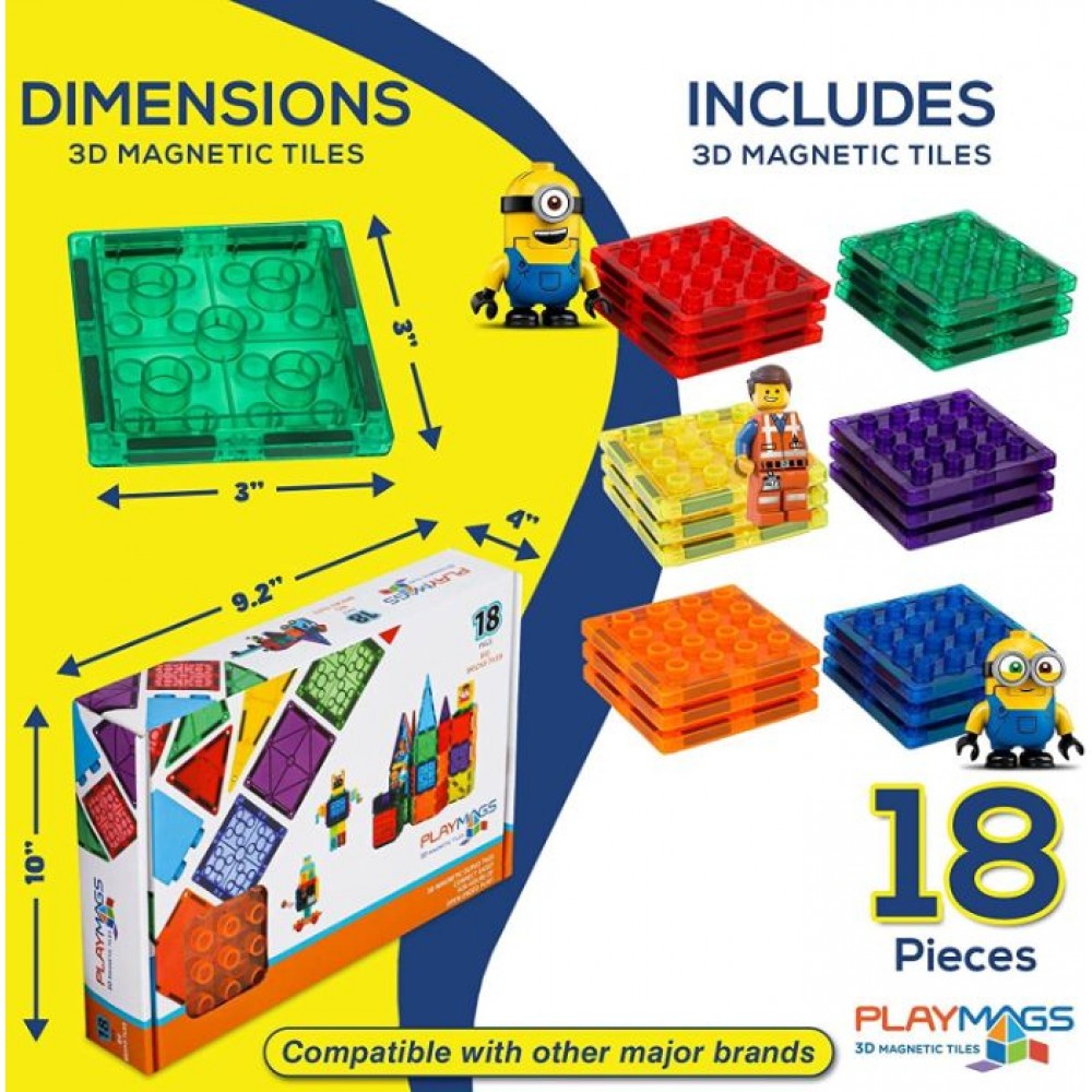 Set Playmags - 24 Piese Magnetice De Construcție