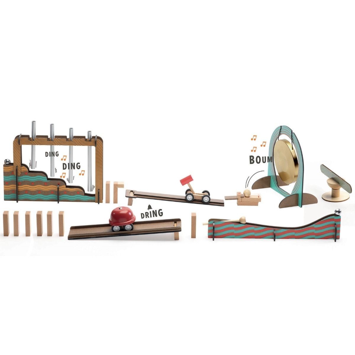 Zig&Go Djeco, set de construcție trasee, 52 piese