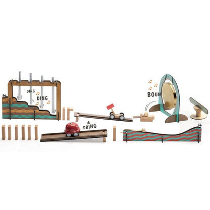 Zig&Go Djeco, set de construcție trasee, 52 piese