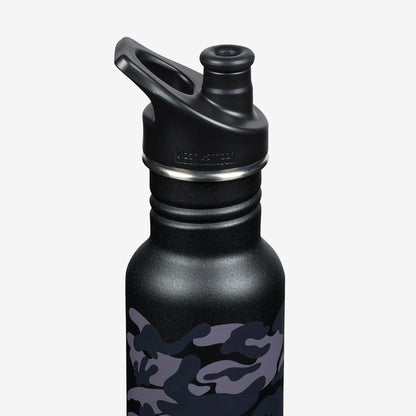 Recipient din otel inoxidabil 532 ml cu capac sport - Klean Kanteen - Classic Black Camo