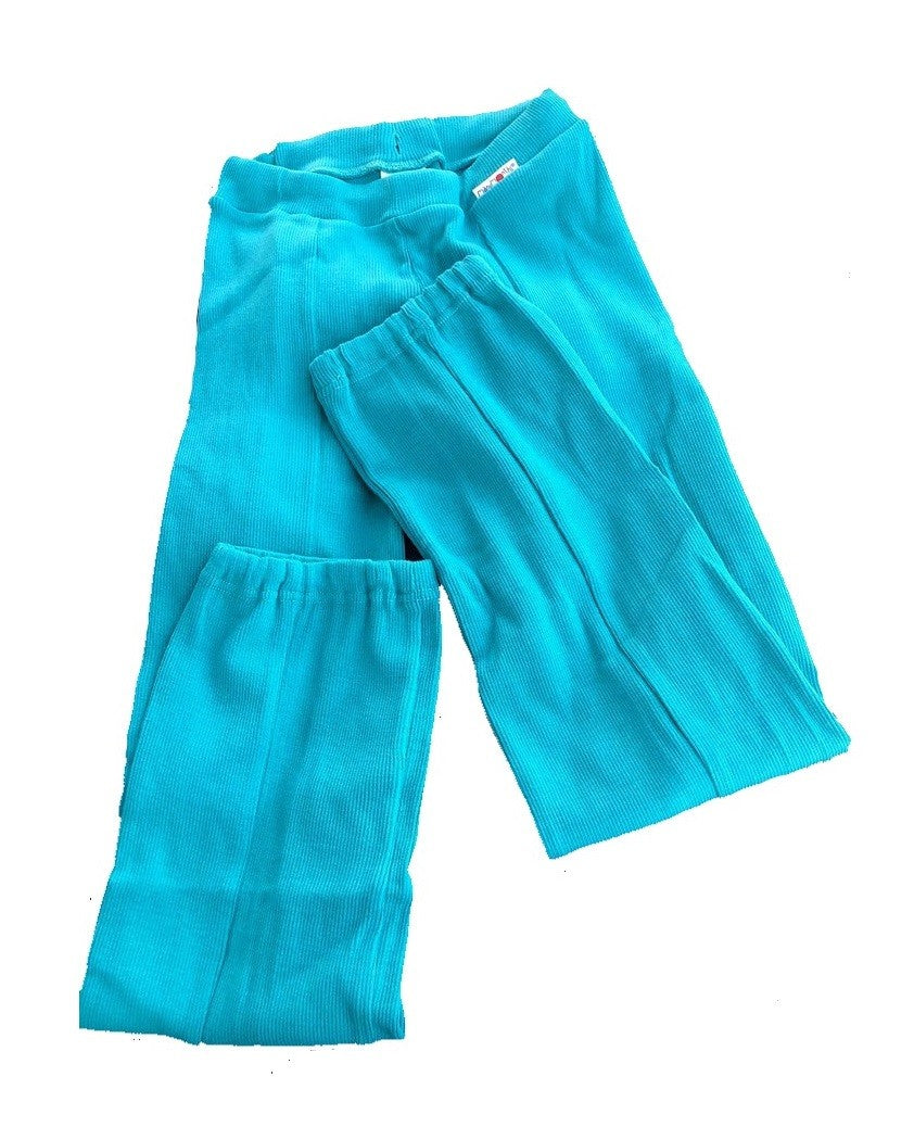 Pantaloni ManyMonths Hazel din lana merinos - Royal Turquoise