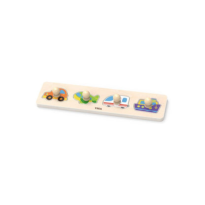 Puzzle Montessori cu mâner, Transport, Viga