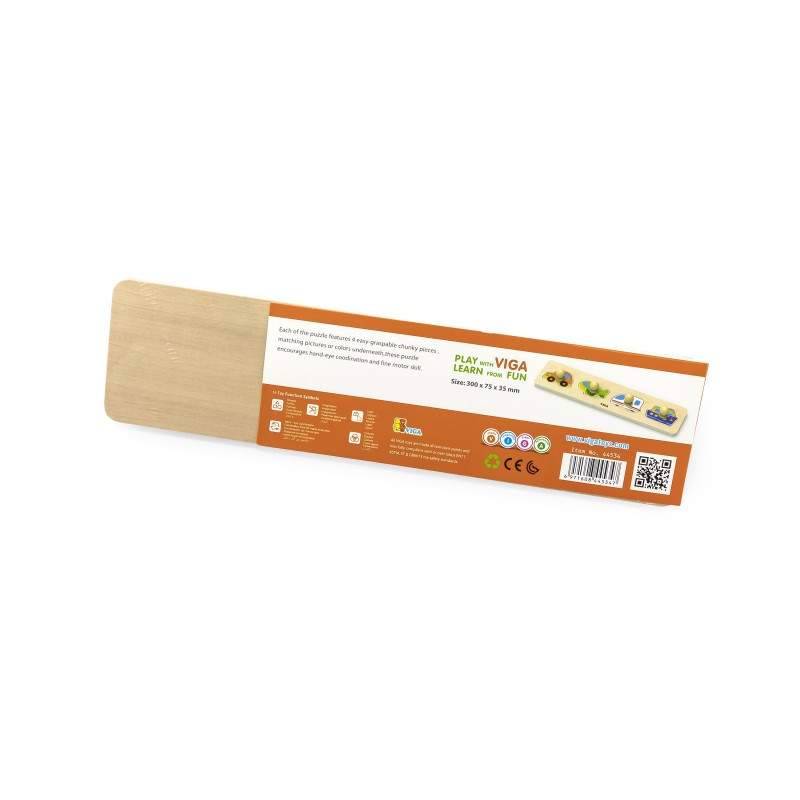 Puzzle Montessori cu mâner, Transport, Viga