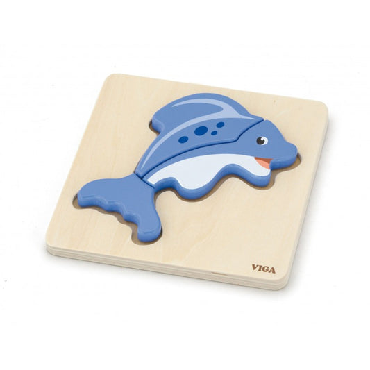 Puzzle din lemn - delfin, Viga