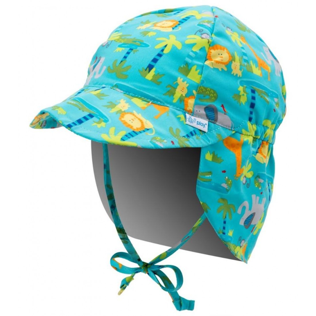 Pălărie iPlay SPF 50+ cu clapeta si snur reglator - Aqua Jungle
