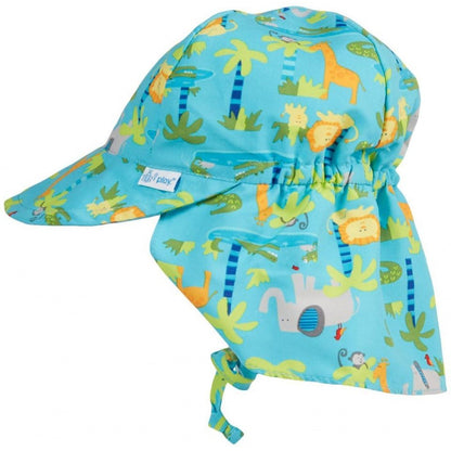 Pălărie iPlay SPF 50+ cu clapeta si snur reglator - Aqua Jungle