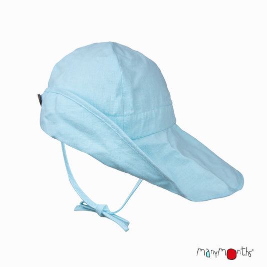 Pălărie ajustabilă ManyMonths Light cânepă și bumbac - Pool Turquoise