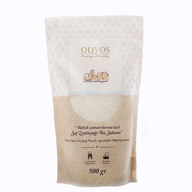 Detergent pudra de sapun cu ulei de masline, pt hainele bebelusilor, Olivos, 500 g
