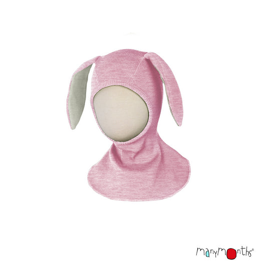 Cagulă ManyMonths Unique Bunny lână merinos - West Wind Rose