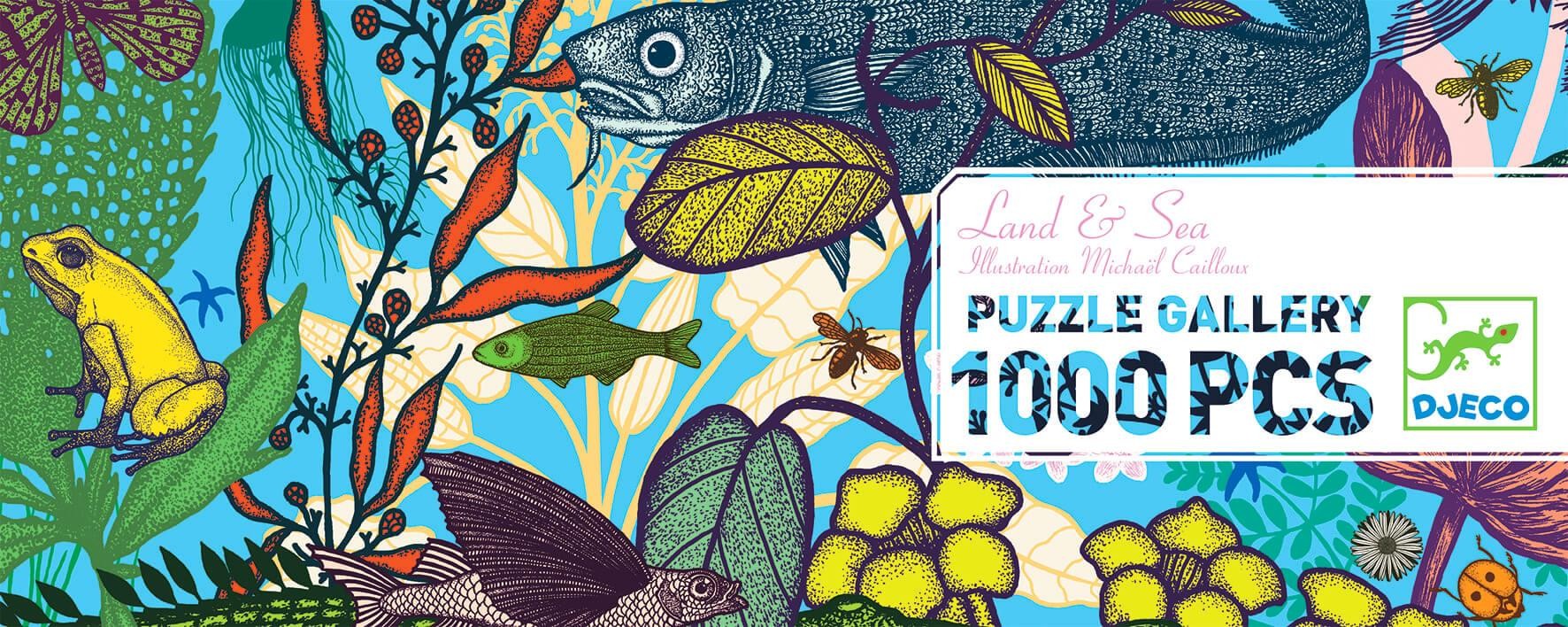 Puzzle 1000 piese În apă și pe uscat, Djeco