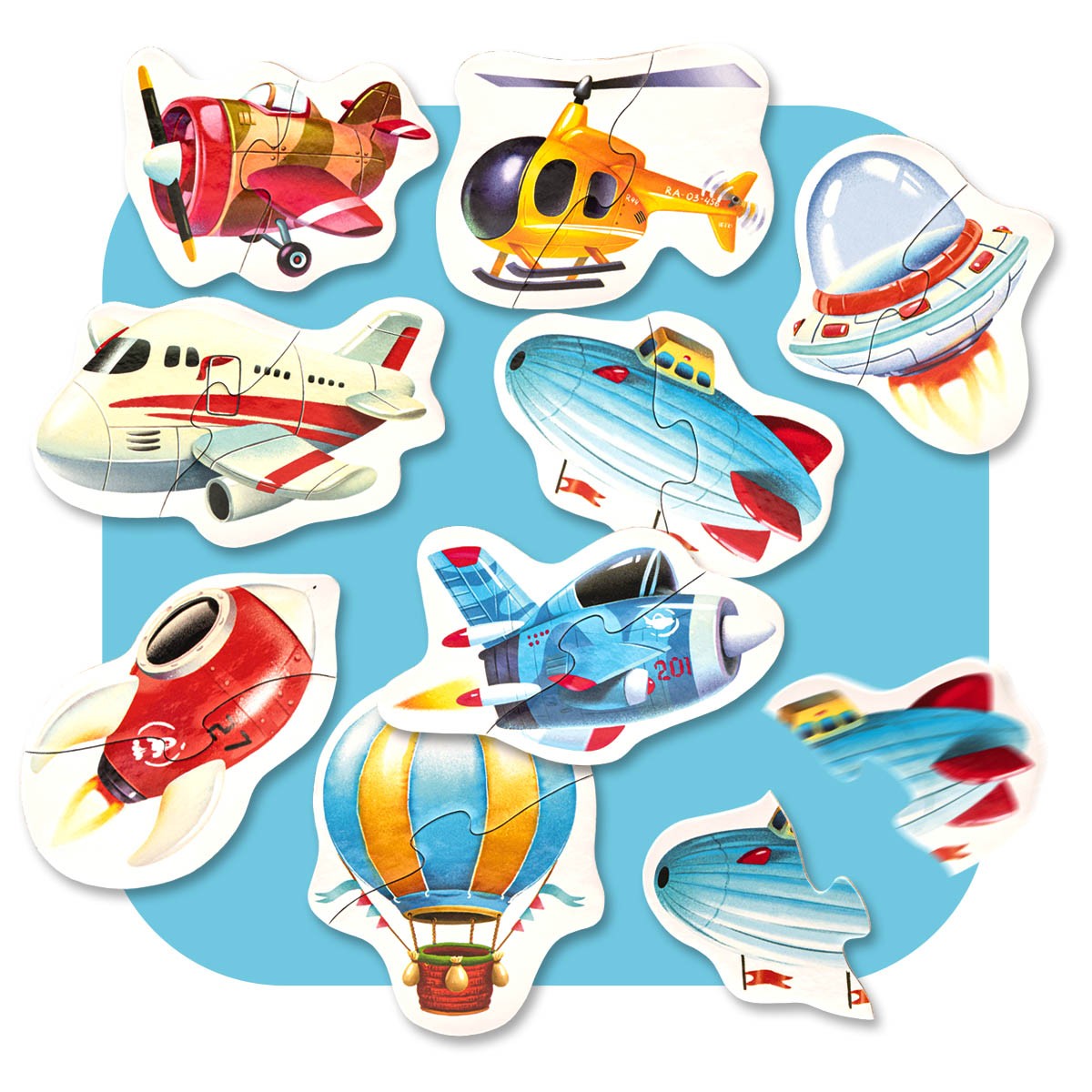 Puzzle Cubika, Transport aerian