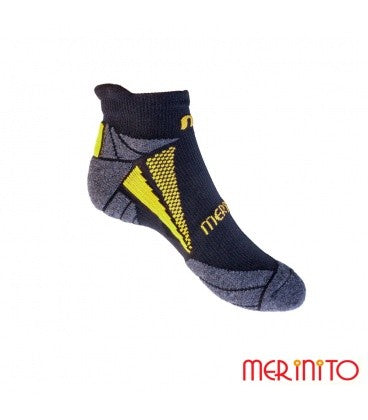 Sosete dama Merinito Ankle Sport - Black/Green