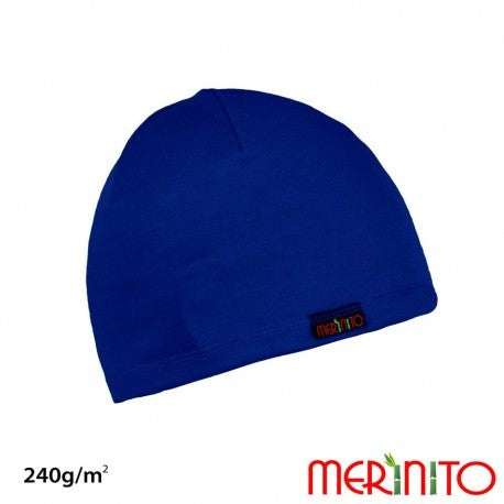 Căciulă copii lână merinos + bambus 240g - Merinito -  Blue Quartz