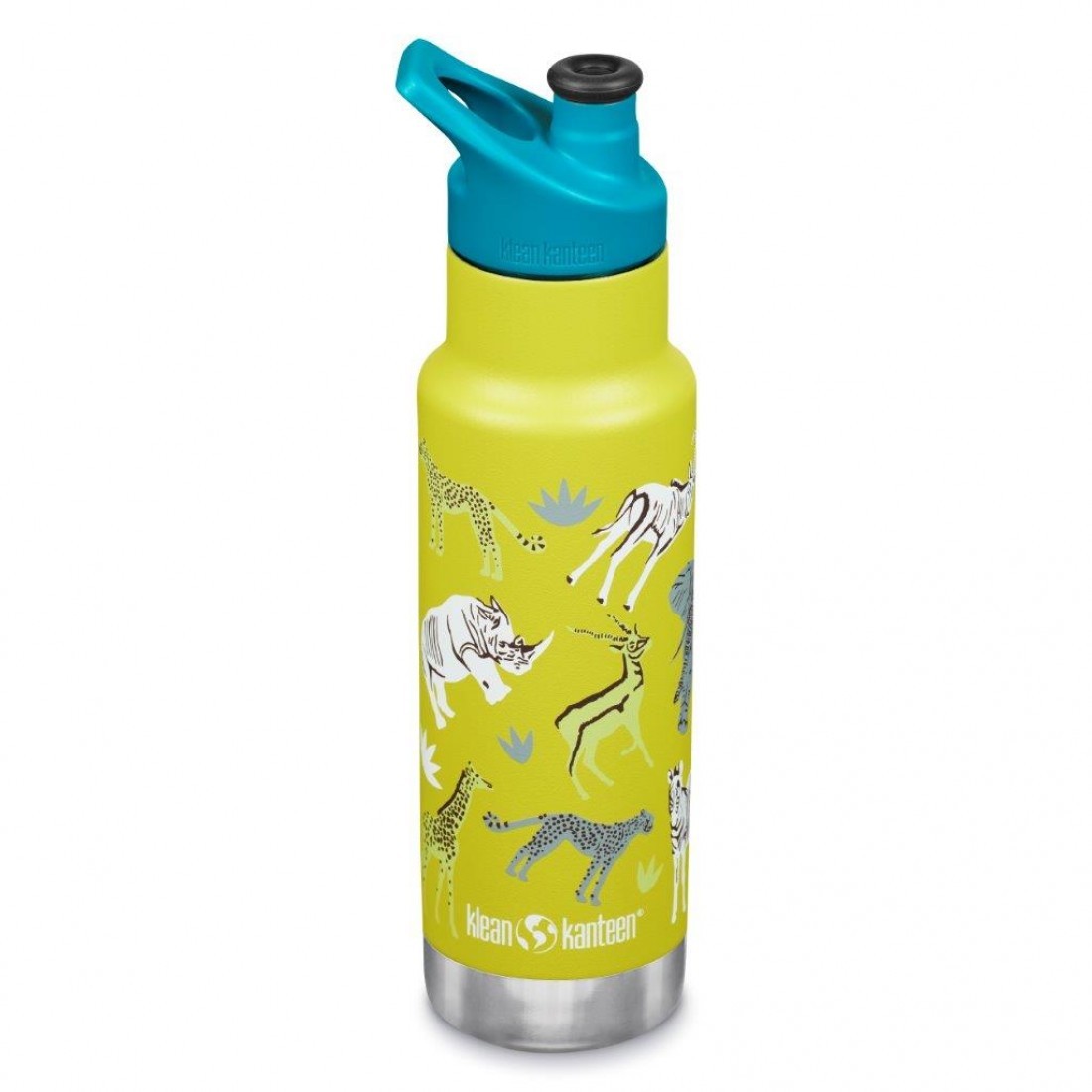 Recipient termos din oțel inoxidabil 355 ml cu capac Sport - Klean Kanteen - Kid Classic Narrow Safari