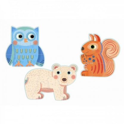 Set Puzzle-uri evolutive Djeco animale